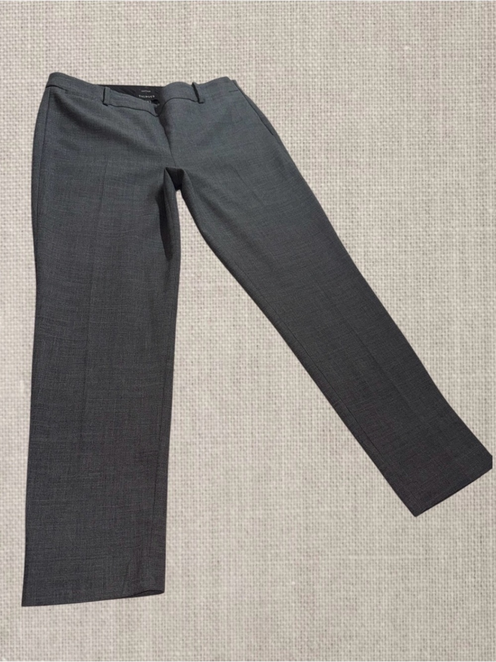 Talbots Heathered Charcoal Cropped Women’s Dress Pants. Size 10 - Picture 3 of 10